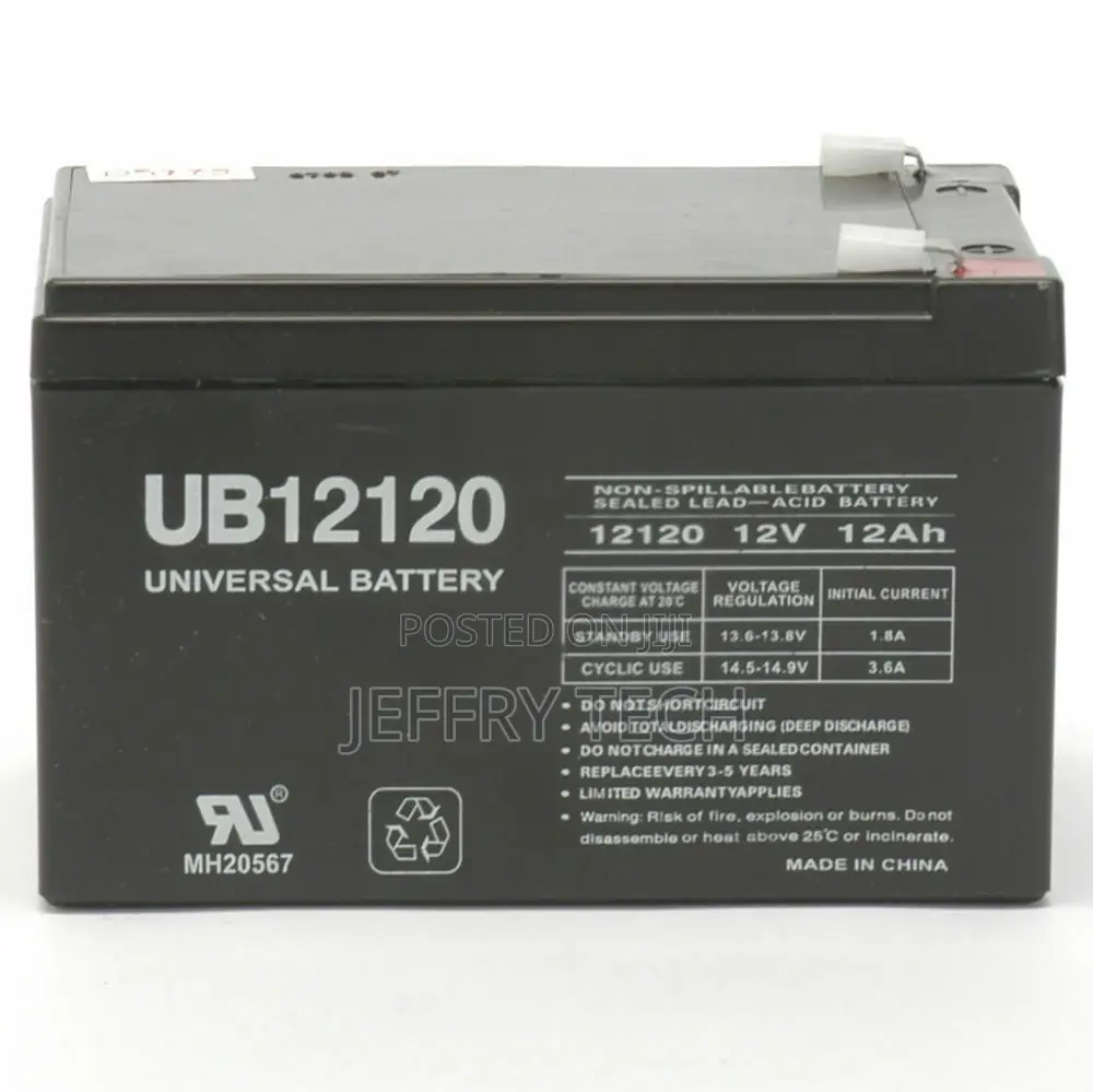 12V 12AH Sealed Lead Acid Battery Rechargeable Power Unit -