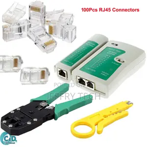 RJ45 Network Cat 6 Ethernet Cable Tester Stripper Crimping