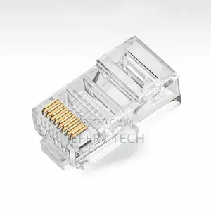 100x RJ45 Connectors Network Cat5e Cat6 Cable End Crimp Modu