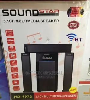 Sound Star Hd-1972 3.1 Channel Multimedia Speaker System