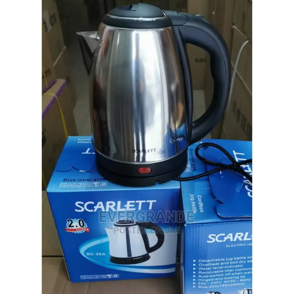 3 Pin Plug Scarlet Kettle - New