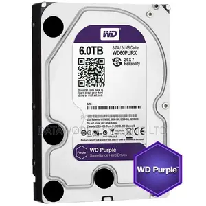 WD Purple Surveillance Hard Drive, 6 TB