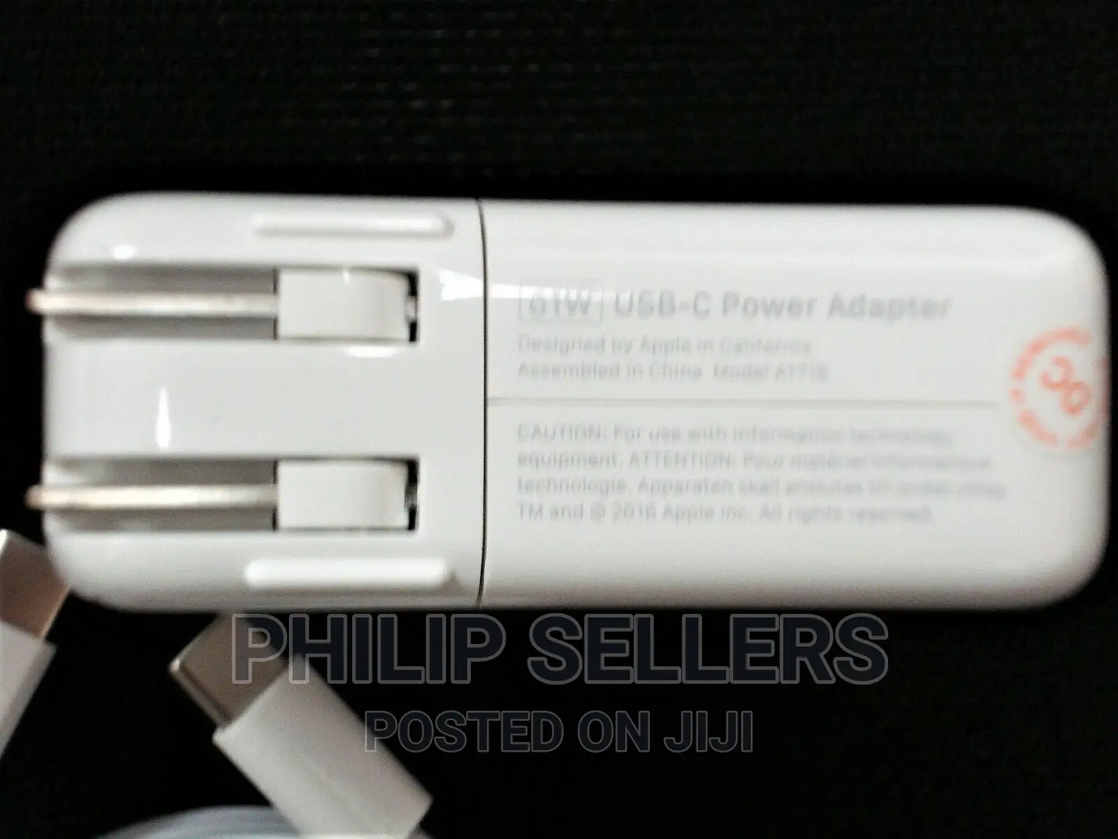 Genuine OEM Apple 61W USB-C Power Adapter Cable MRW22LL Fo