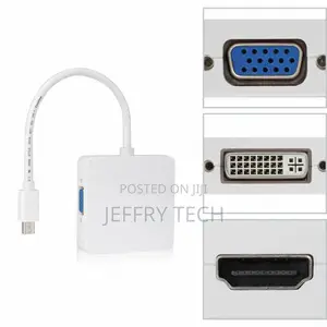 Mini DP Displayport to DVI VGA HDMI HDTV Adapter 3 In1 for A