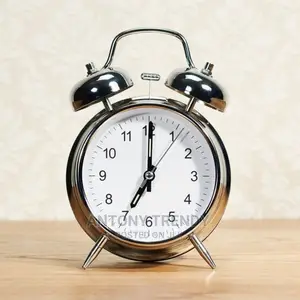 Vintage Metallic Gold Alarm Clock.Silver Available