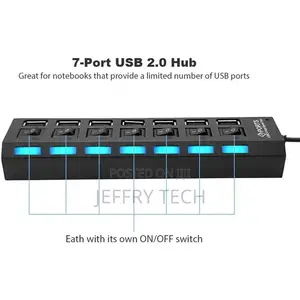 Generic 7 Port USB 2.0 HUB Extender Adapter for Laptop PC