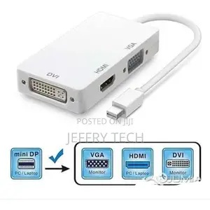 Generic 3 in 1 Mini Display Port to HDMI, VGA DVI