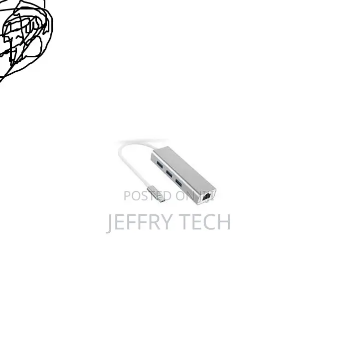 Generic USB C Ethernet Lan Adapter 3 Port USB Type C Hub