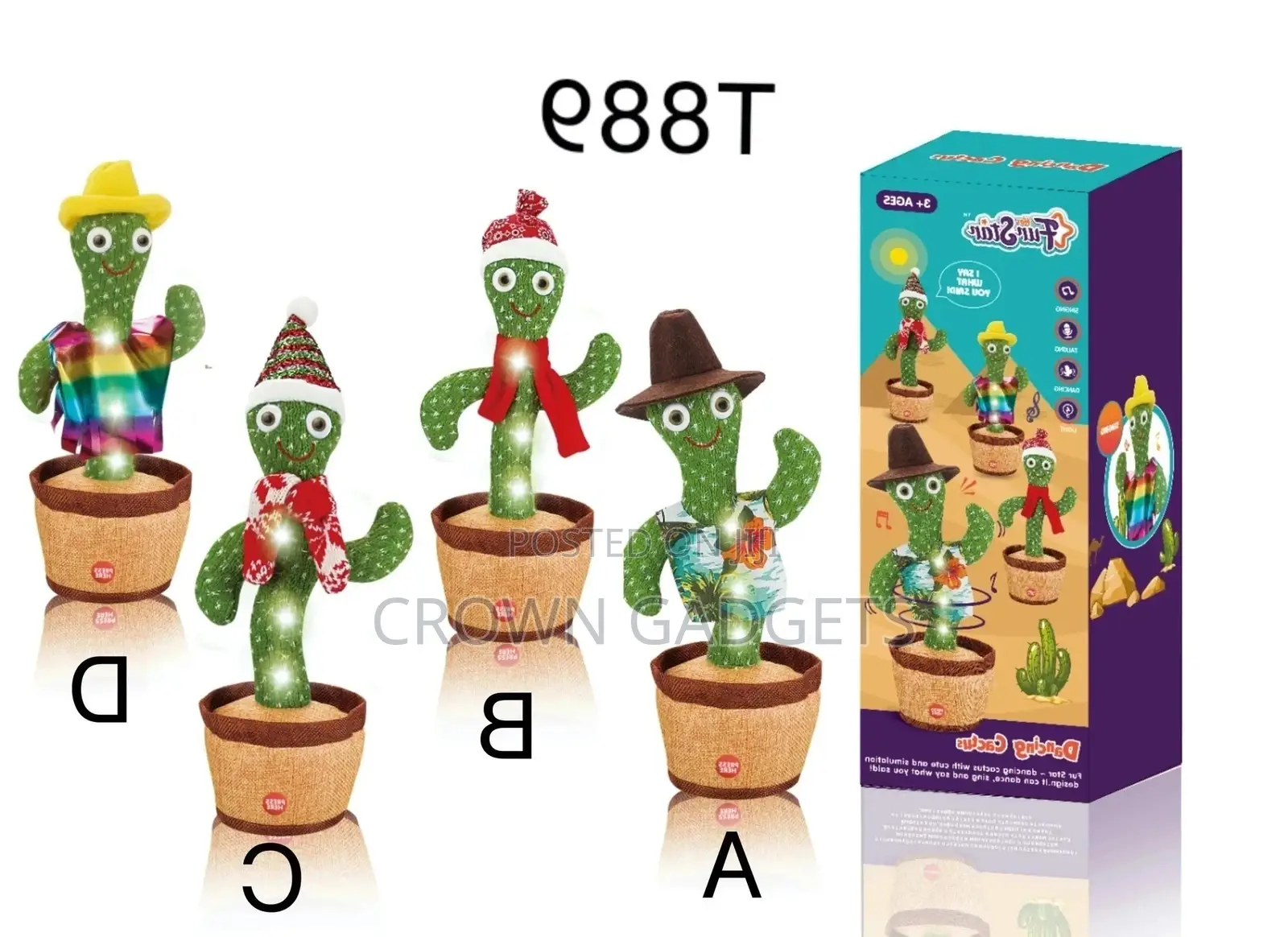 Cactus Plush Toys Electronic Shake Dancing Cactus