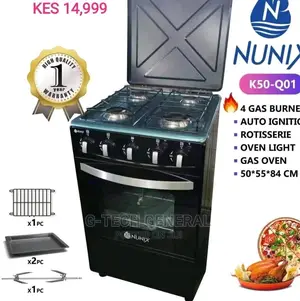 Nunix Free Standing 4 Gas Burner Cooker With Oven