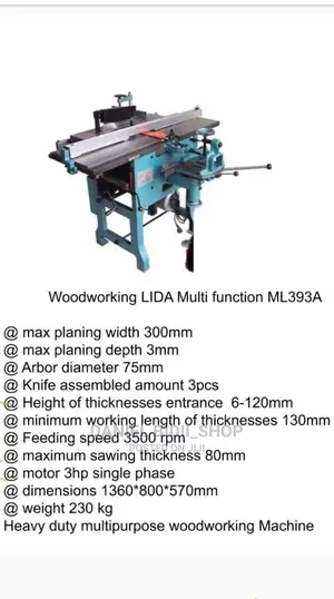Lida Wood Working Multifunction 3hp 230kgs