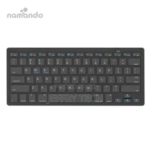 Multi-Device Bluetooths Wireless Keyboard Ultra Mini Mute Fo