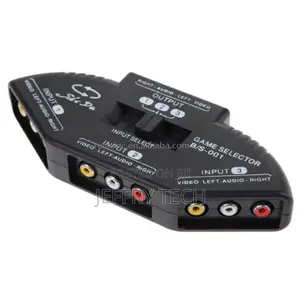 3 Port AV Audio RCA Phono Selector Switch 3 Way Audio Video