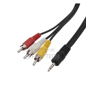 1.5m 3.5mm Male to 3RCA Male Plug Stereo Audio Video AUX Cab