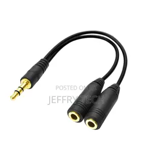 3.5mm Stereo Audio Male to 2 Female Headset Mic Y Splitter C