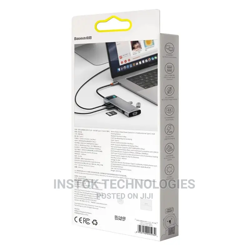 Baseus Metal Gleam Series 9-In-1 Multifunctional Type-C HUB