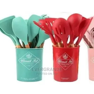 Silicone Spoons(2000/=). Green, Pink, Grey