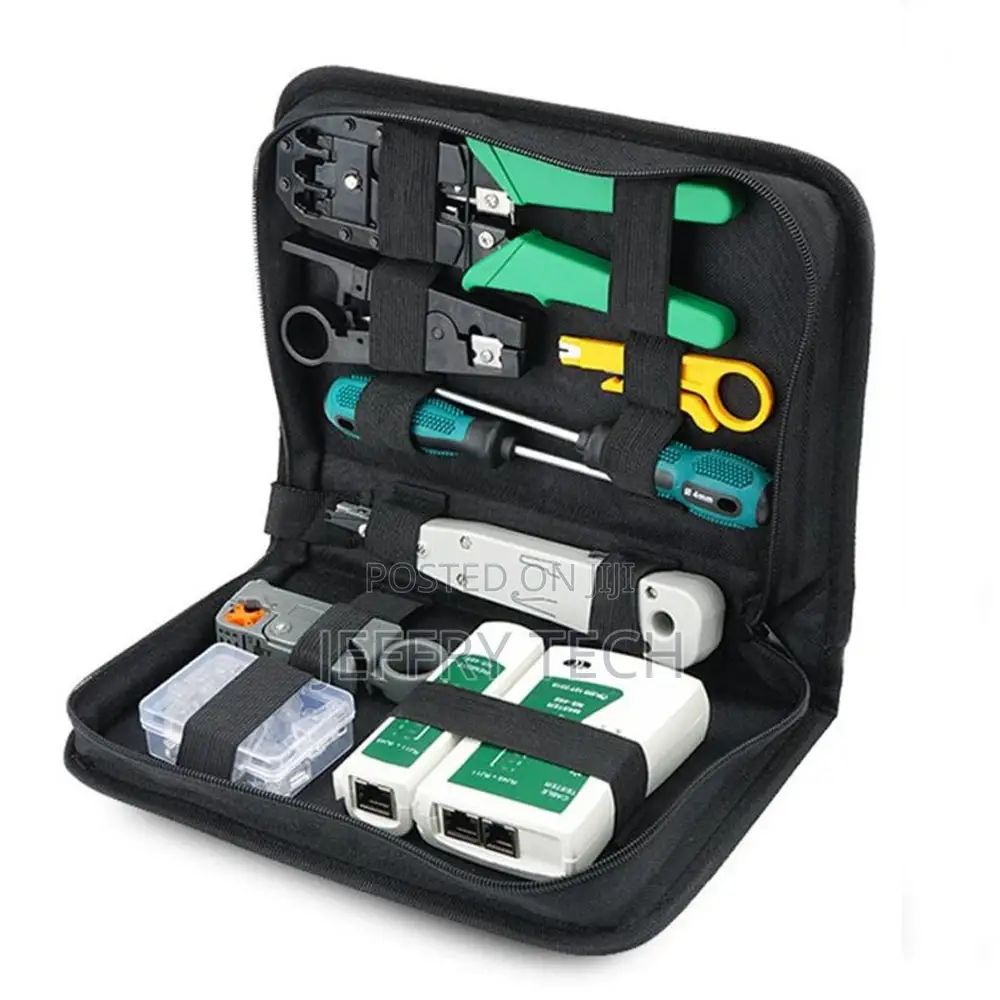 LAN Network Tool Kit Set Cable Tester Crimper Stripper Optic