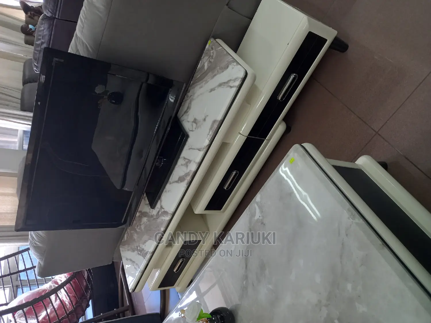 Extendable Marble TV Stand