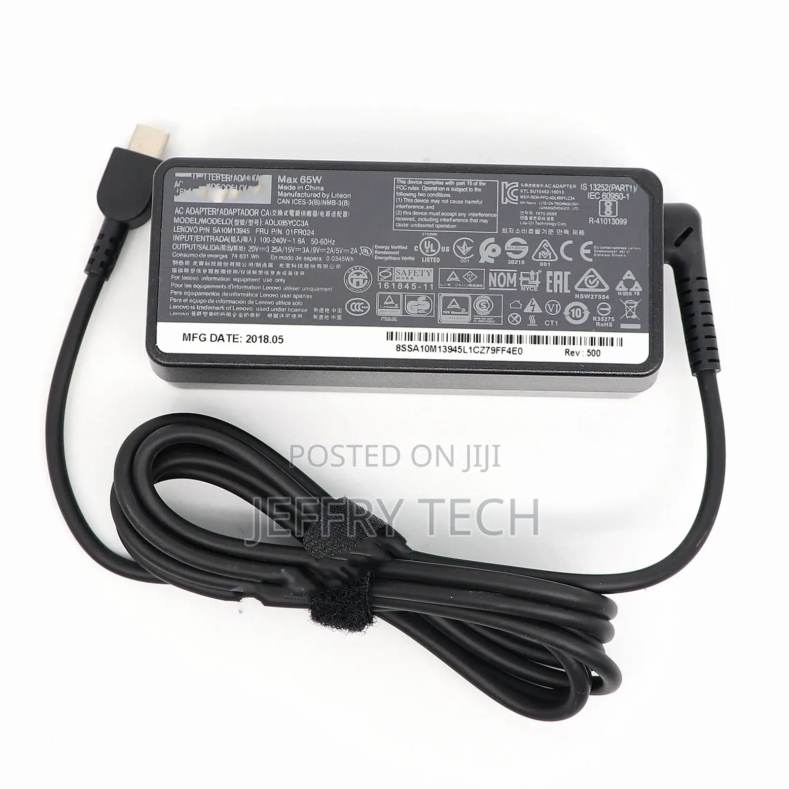 65W USB Type C Charger for Lenovo Thinkpad X1 Carbon T470s T