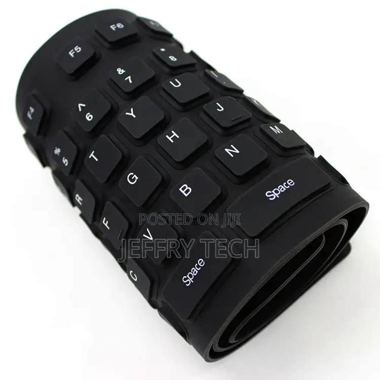Travel Rolled Up Usb Computer Keyboard Portable Folding Fold