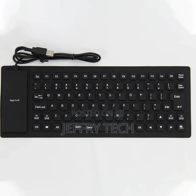 Travel Rolled Up Usb Computer Keyboard Portable Folding Fold