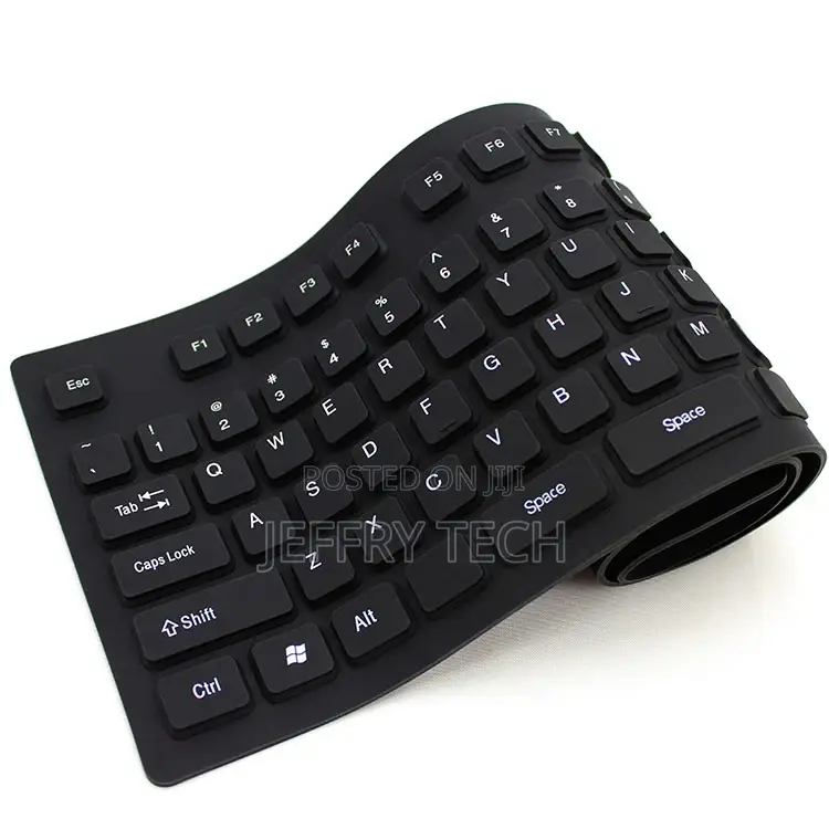 Wired Usb Travel Silent Silicon Flexible Full Size Computer