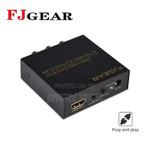 Rac AV to HDMI Auto Converter/Scaler 1080P for TV Adapter C