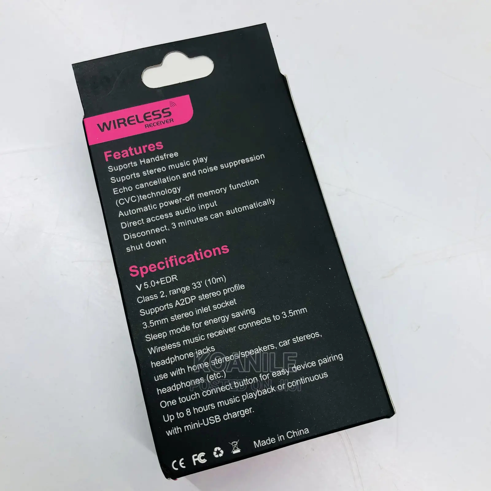 Bluetooth Wireless Receiver With Mic