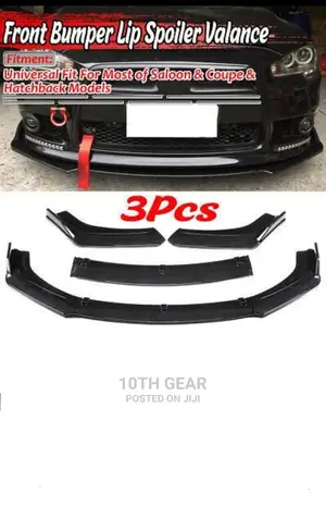 Bumper Lip Kit Splitter Spoiler Universal Black