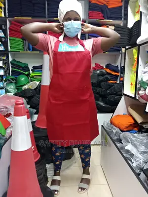 Red Chef Aprons on Stock