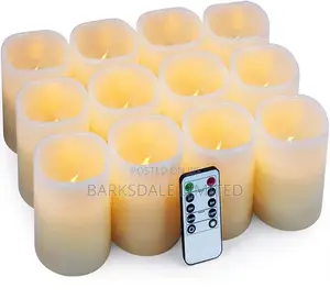 Remote Operated Electronic Candle Flameless LED - Pack of 3