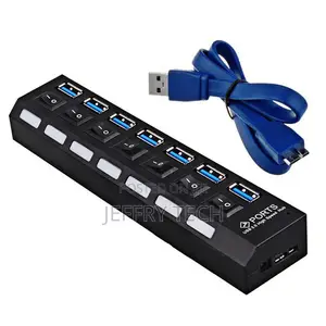 7 Port USB 3.0 Hub Multi Splitter 7 Port Multiple USB2.0 Exp
