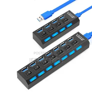 7 Port USB 3.0 Hub Multi Splitter 7 Port Multiple USB2.0 Exp