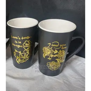 Long Black Mugs 6pcs at 1380/=