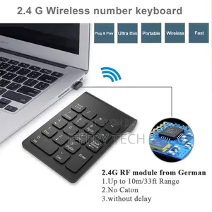 Mini 2.4ghz Wireless Numeric Keypad Numpad 18 Keys Digital K