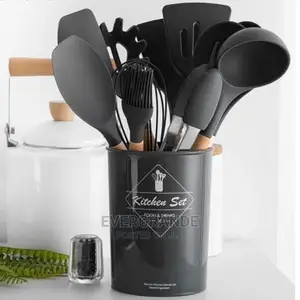 Silicone Spoons - Black, Grey, Purple, Red)