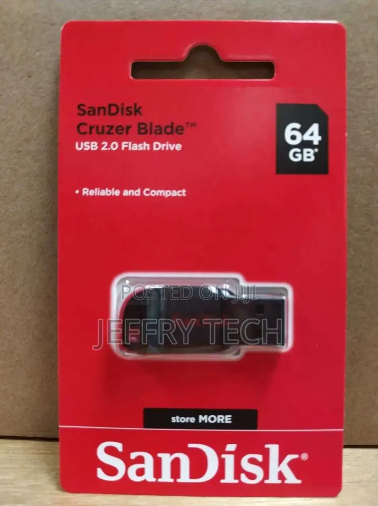 100% Original Sandisk Cruzer Blade SDCZ50 64GB USB Flash Dri