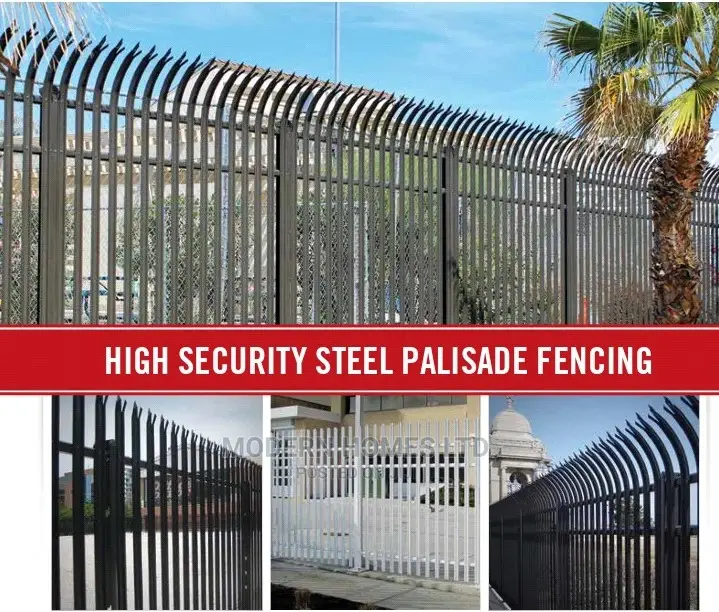 High Security Palisade Fencing by Modern Homes