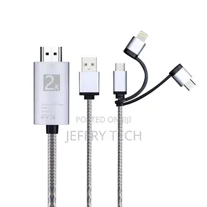 3 in 1 Smart Mobile Phone to HDTV HDMI Mirroring Adapter Ca