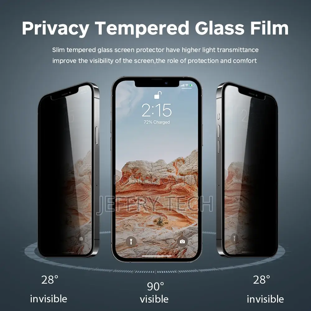 Glass Privacy Screen Protector for iPhone 13 13pro 13 Pro M