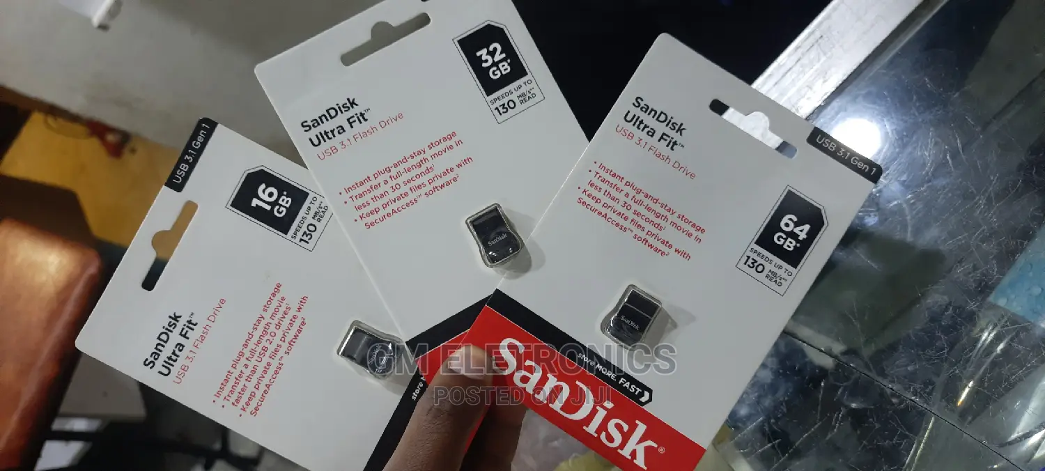 Sandisk Ultra Fit Flash Drive.