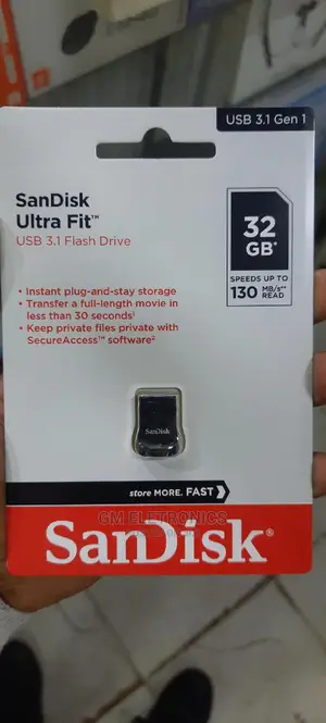 Sandisk Ultra Fit Flash Drive.