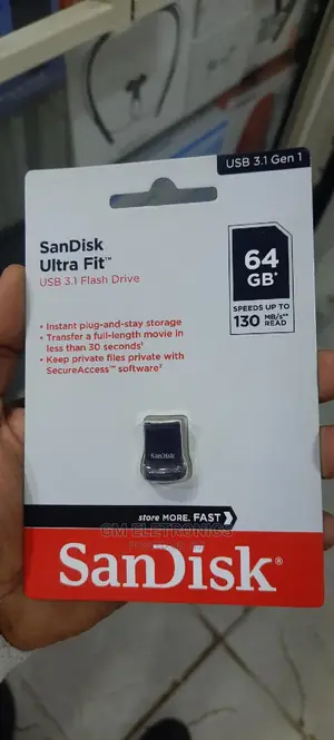 64gb Sandisk Ultra Fit Usb 3.1 Flash Drive.