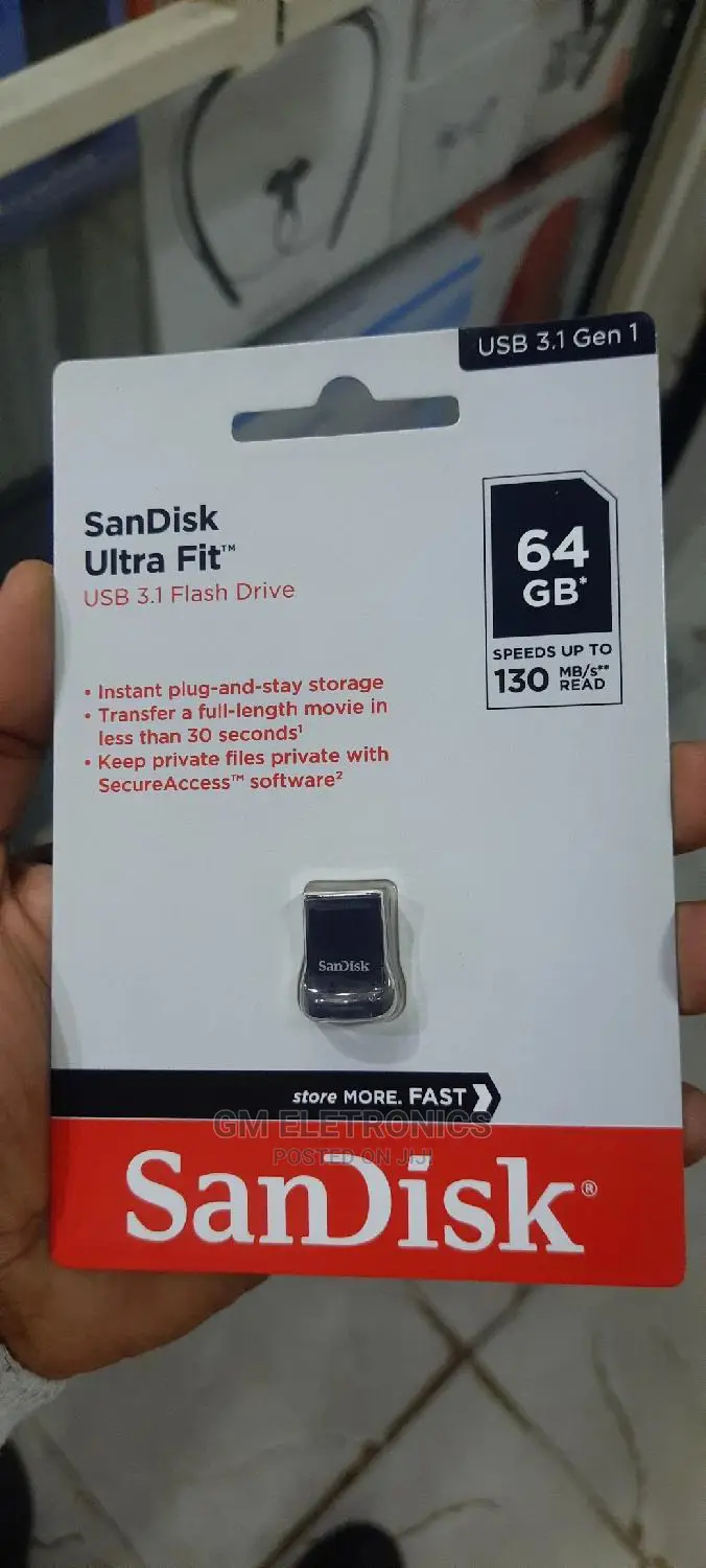 64gb Sandisk Ultra Fit Usb 3.1 Flash Drive.