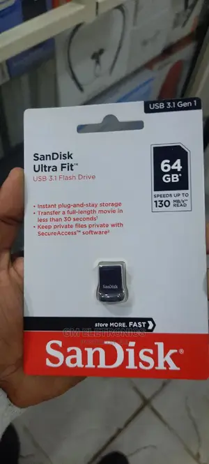 64gb Sandisk Ultra Fit Usb 3.1 Flash Drive.