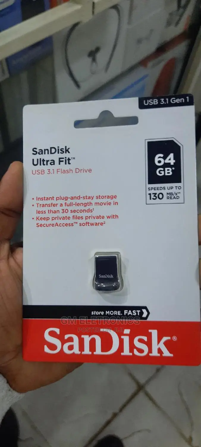 64gb Sandisk Ultra Fit Usb 3.1 Flash Drive.