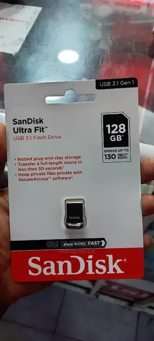 Sandisk Ultra Fit 128gb Flash Drive.