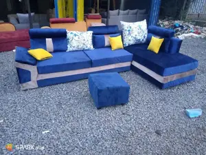 L Shape Sofas With Laptop Pure Fabric