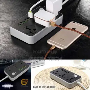 LDNIO – Power Extension With 6 USB Ports Cord 2 Meter
